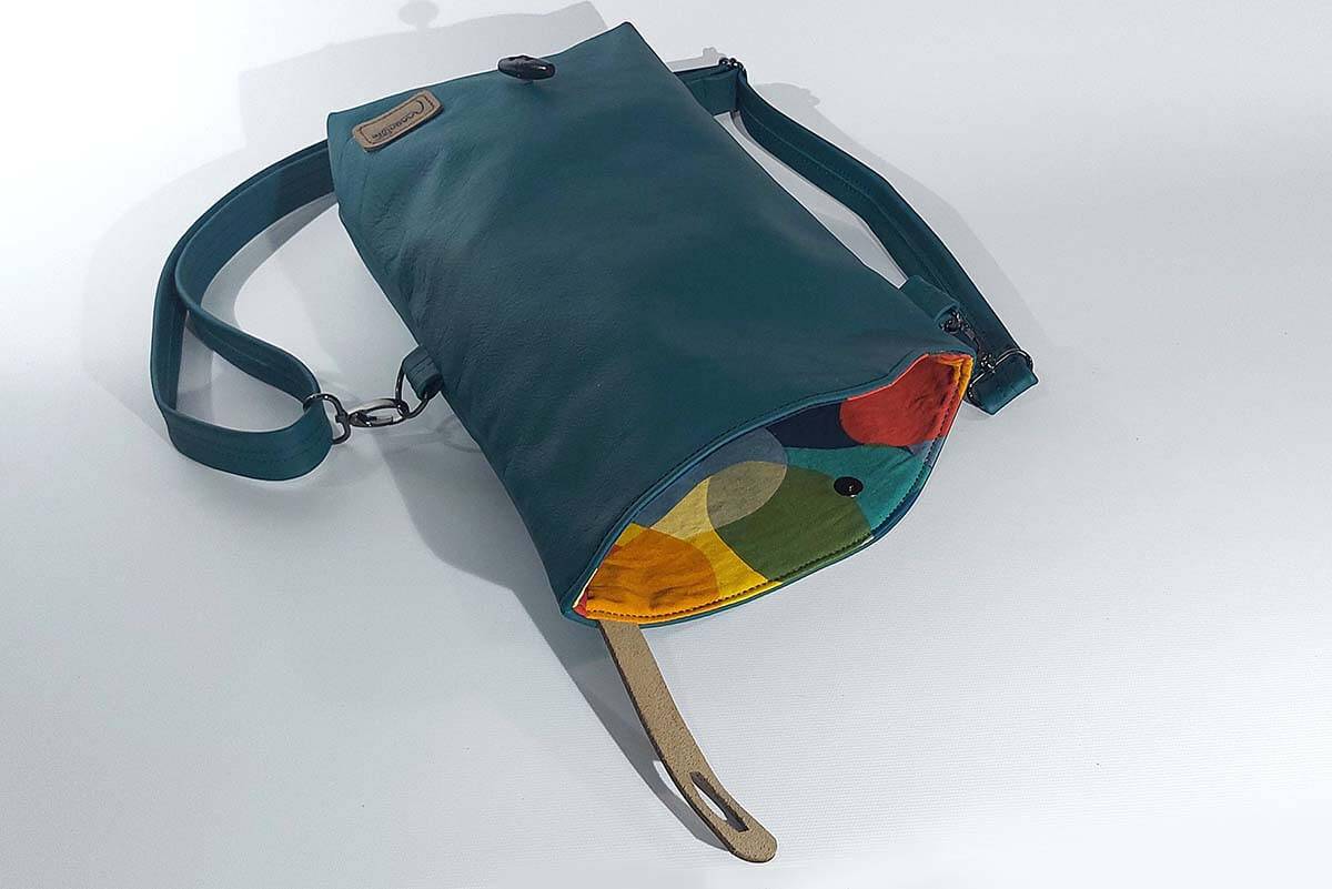Ledertasche Modell Sam blando petrol