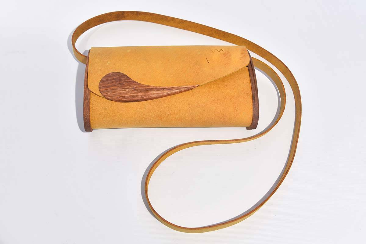 Holz-Ledertasche Jenny S