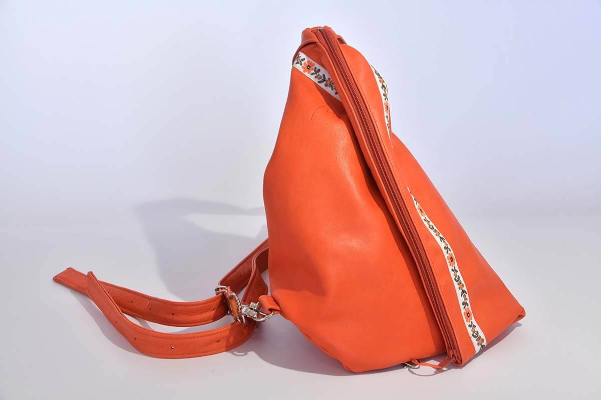 Lederrucksack Modell Tim orange