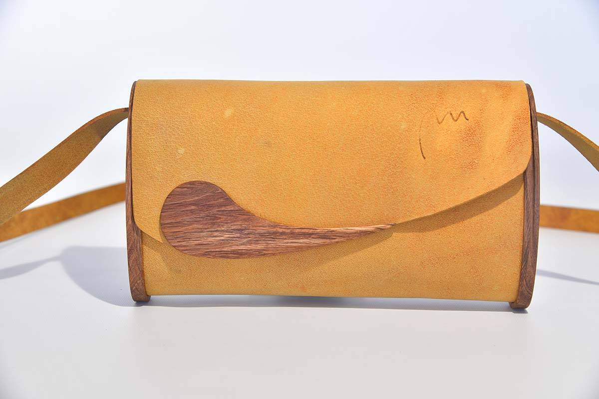 Holz-Ledertasche Jenny S