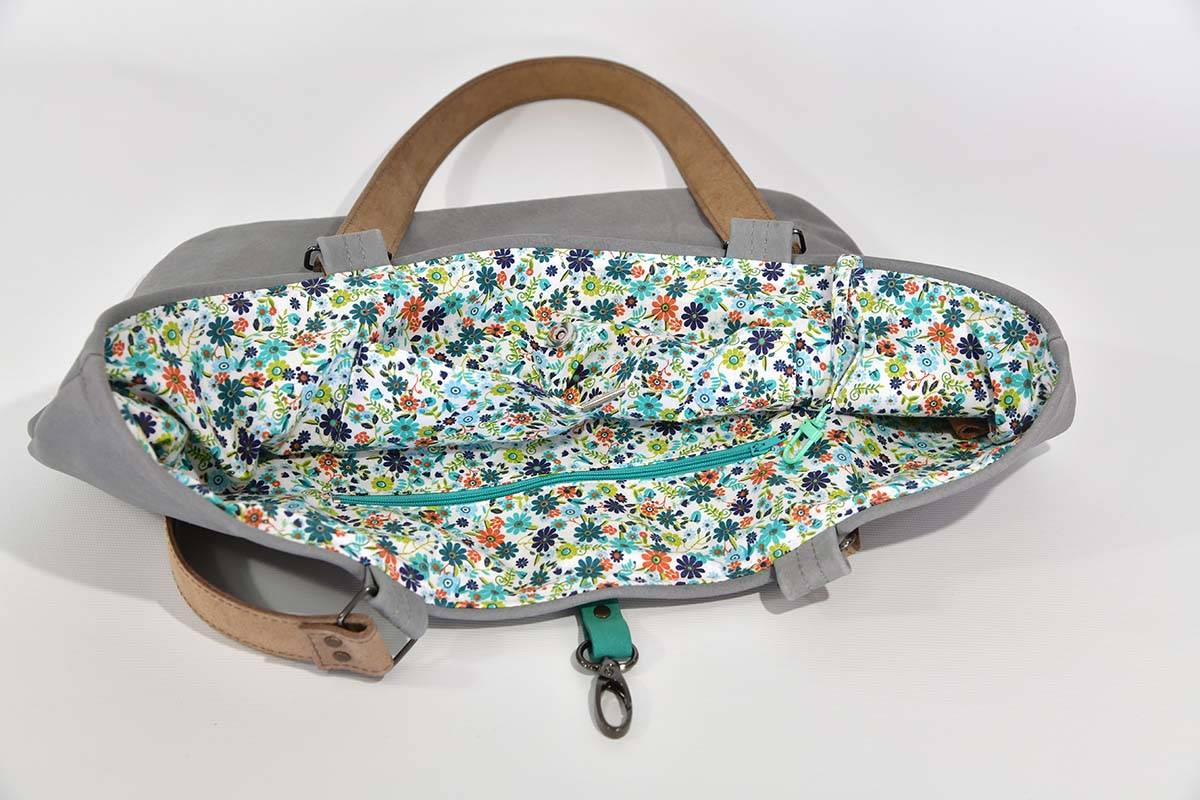 Ledertasche Modell Sarah grau