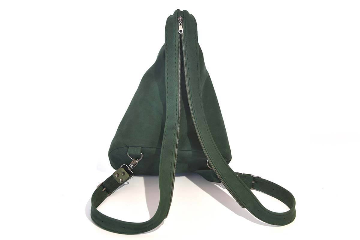 Lederrucksack Modell Tim tannengrün
