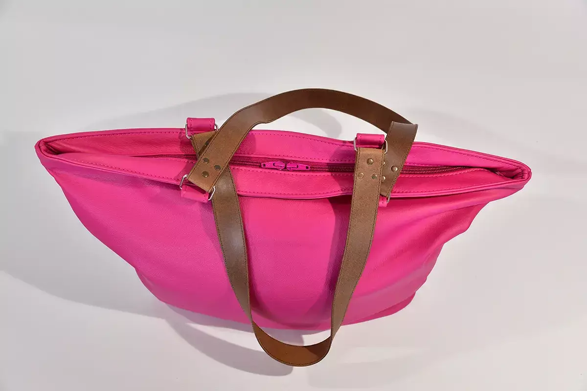 Ledershopper Sarah S in pinkfarbenem Rindsleder