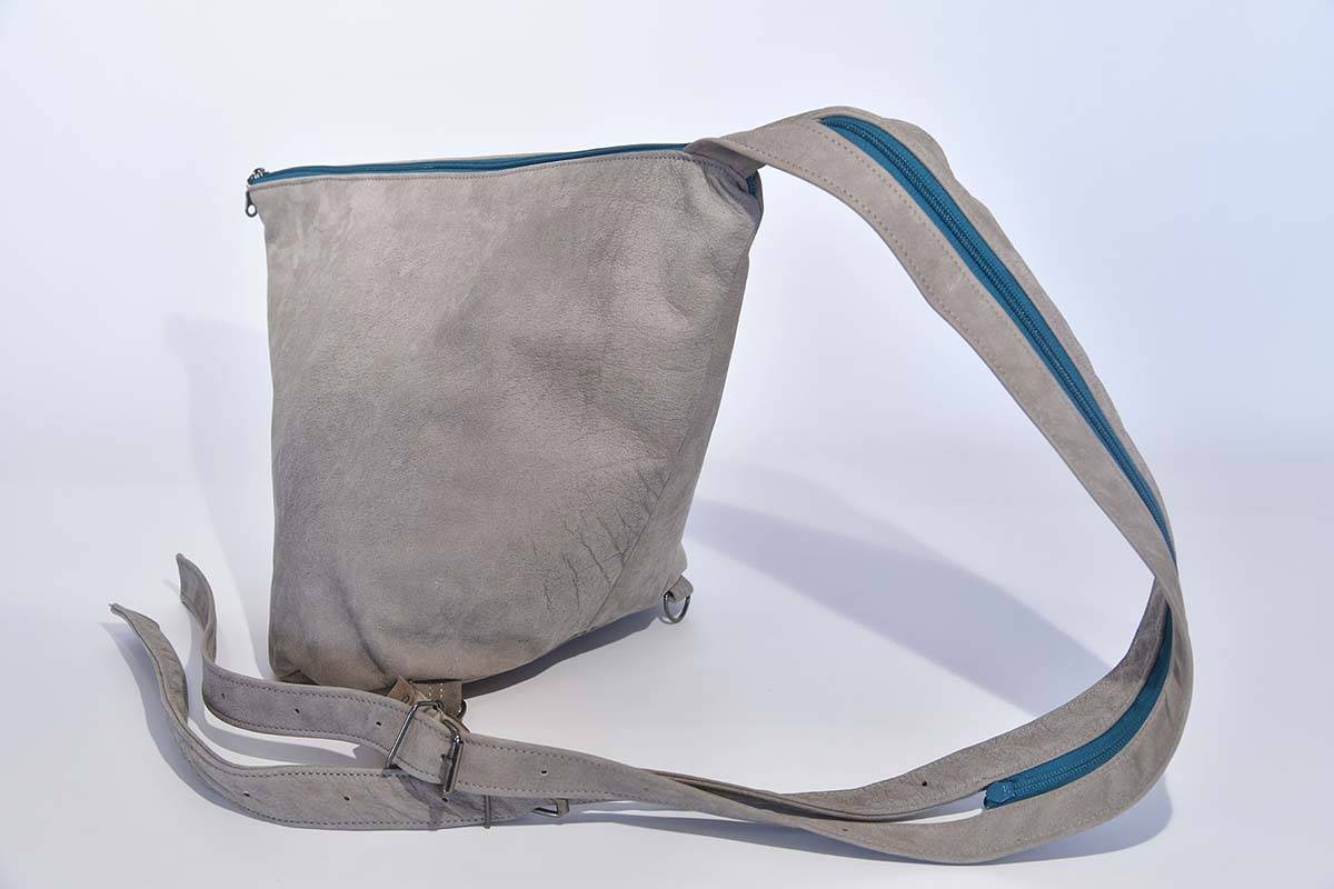 Ledertasche Modell Tim, grau