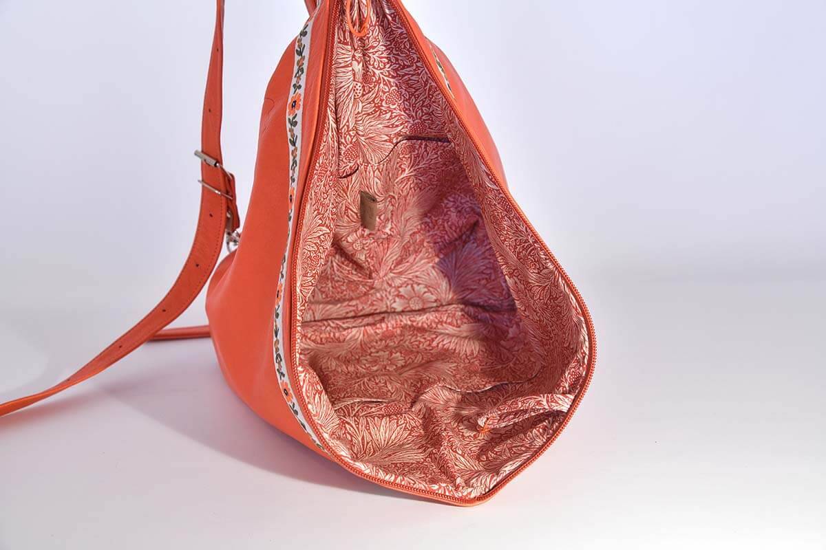 Lederrucksack Modell Tim orange