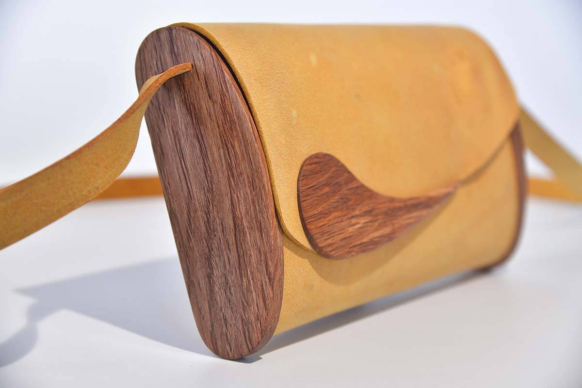 Holz-Ledertasche Jenny S