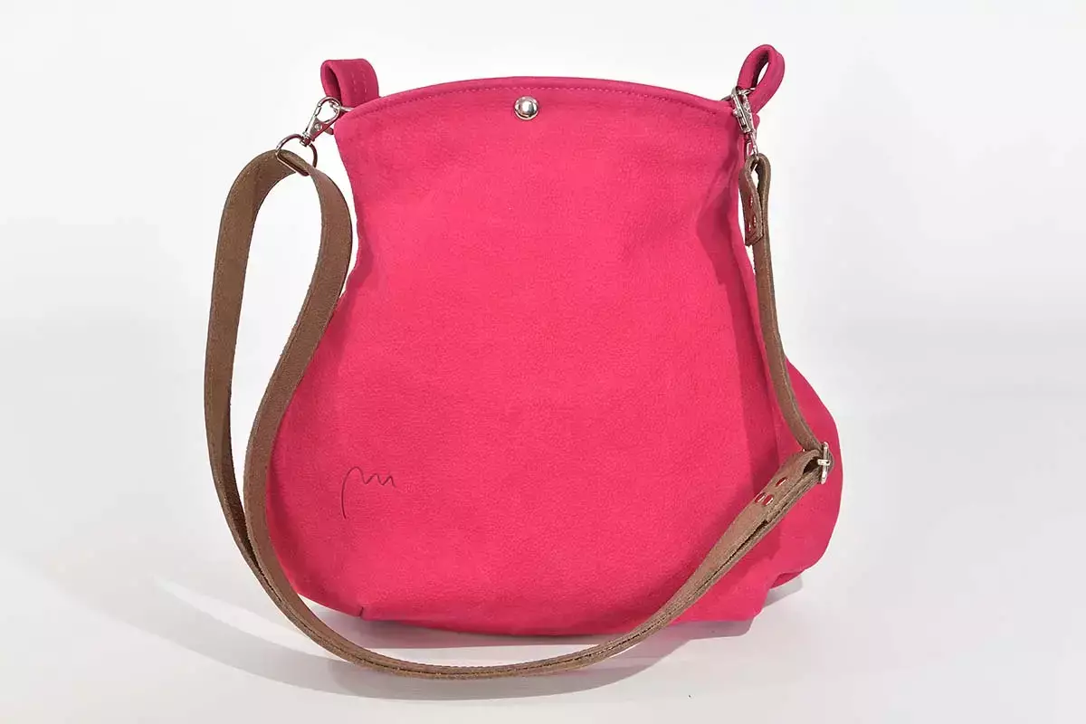 Ledertasche Iris S himbeer