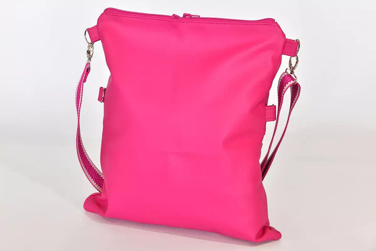 Handgefertigte Ledertasche pink Sam flex