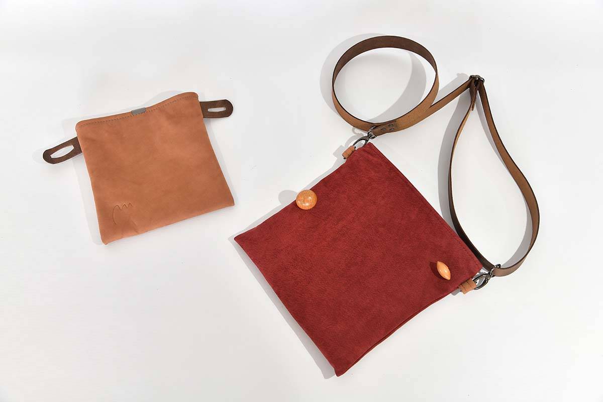 Ledertasche Ben dia cognac / weinrot