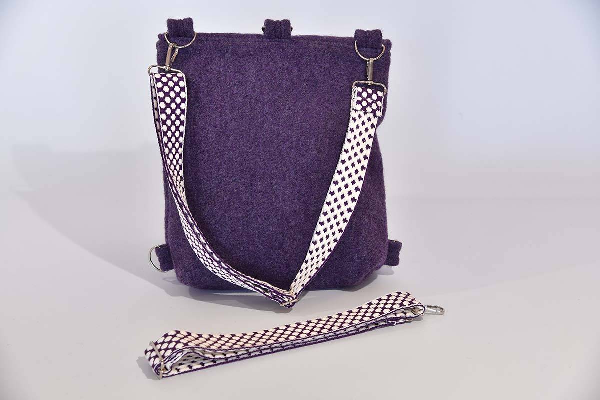 Rucksack Ainoha M Wollfilz violett