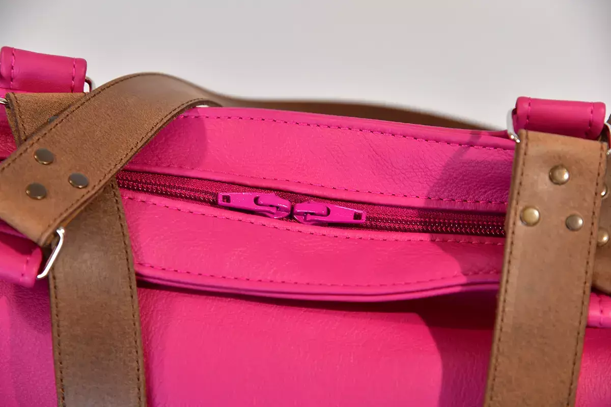 Ledershopper Sarah S in pinkfarbenem Rindsleder