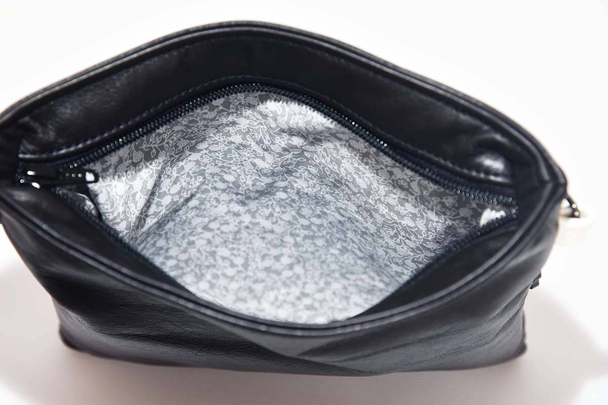 Ledertasche Ben dia schwarz / weiß