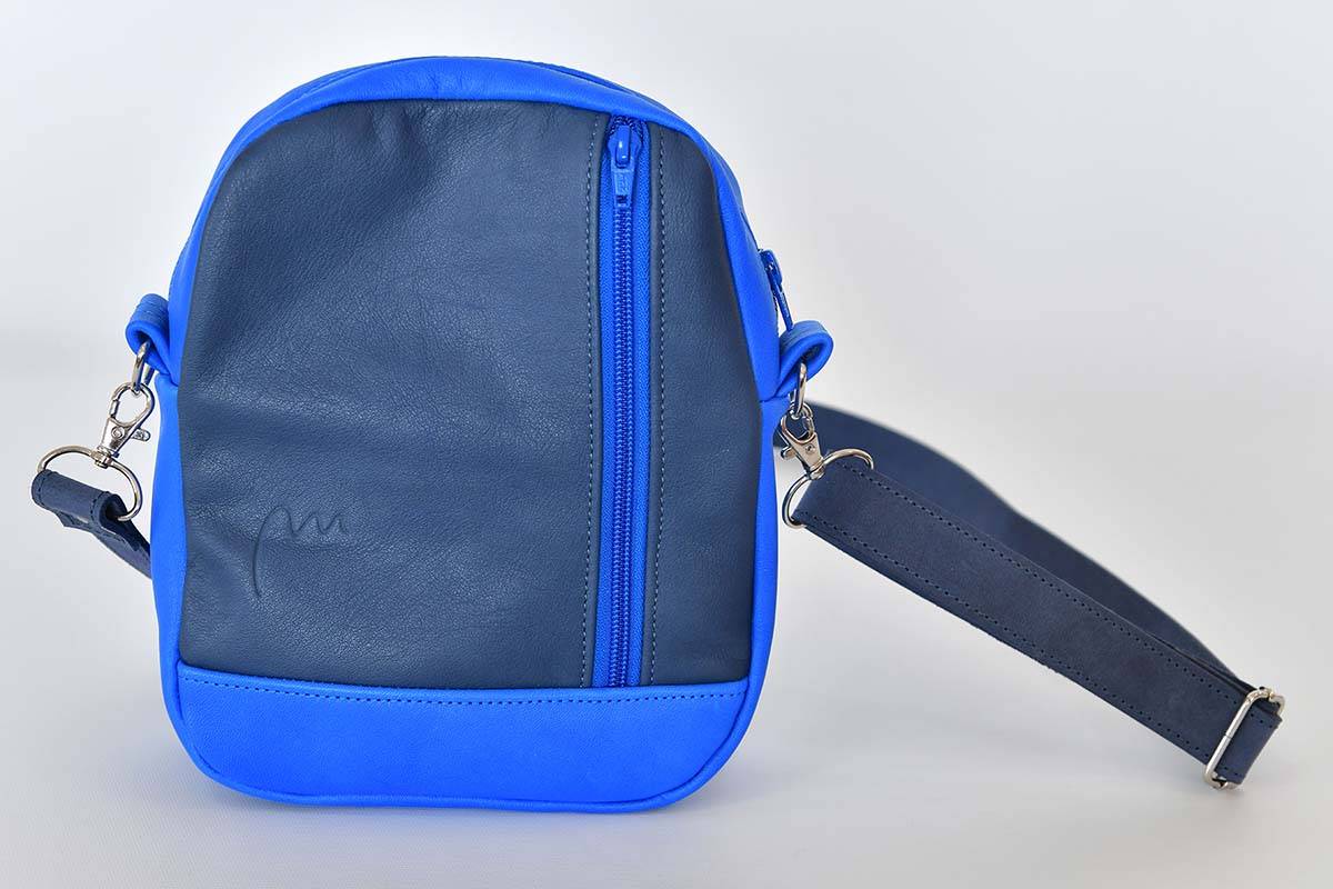 Schultertasche Modell Adrian sehr blau / blau