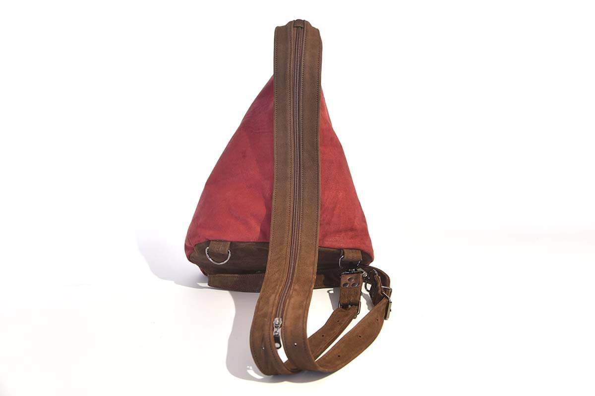 Lederrucksack Modell Tim weinrot