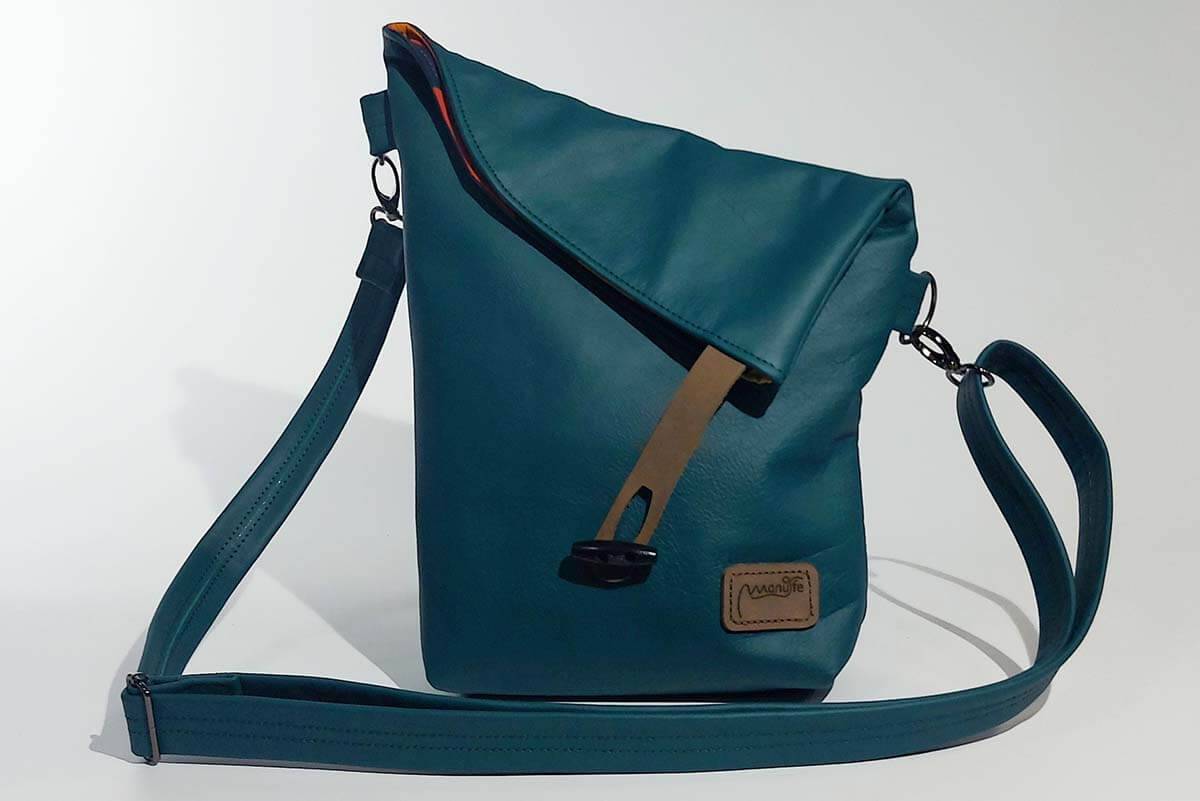 Ledertasche Modell Sam blando petrol