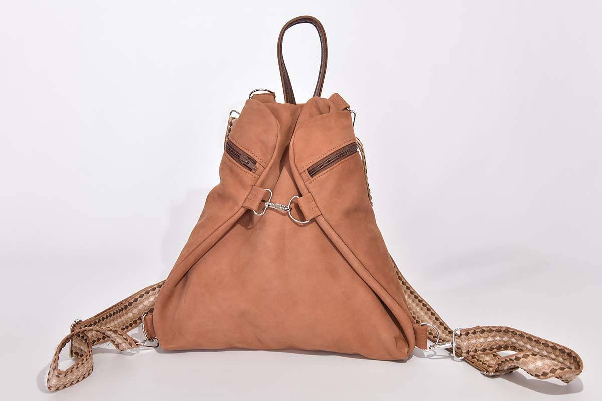 Lederrucksack Modell Petra blando cognac