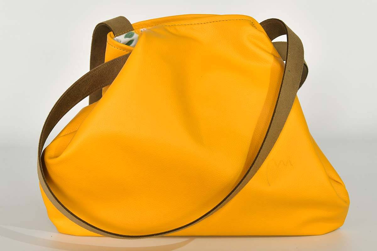 Ledertasche Modell Sarah sonnengelb