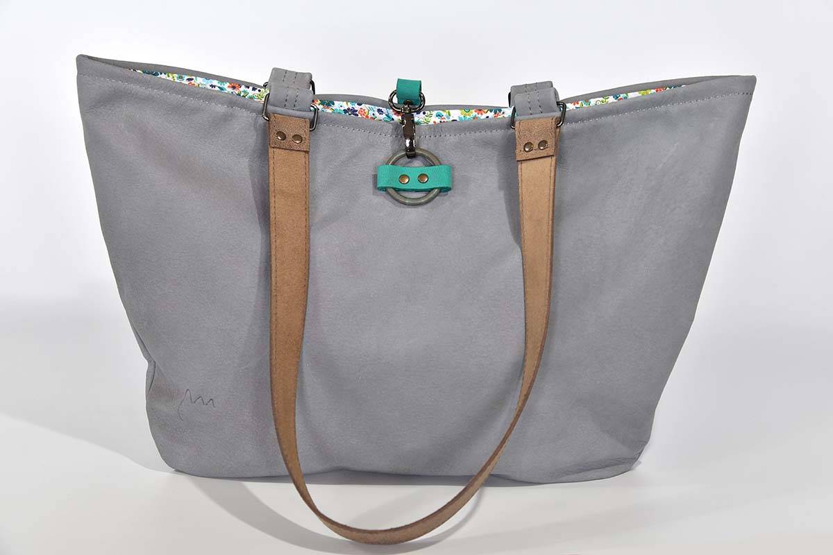 Ledertasche Modell Sarah grau