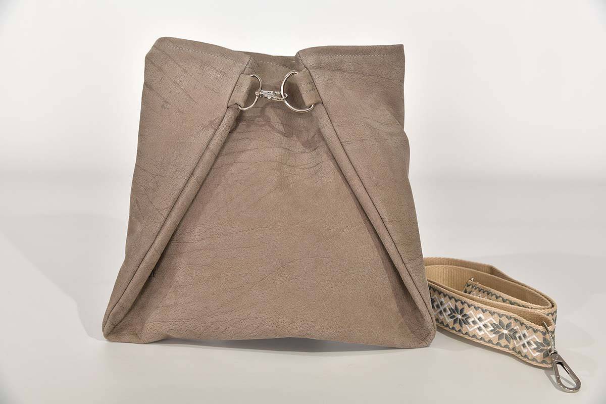 Ledertasche Modell Sarah babyelefantengrau