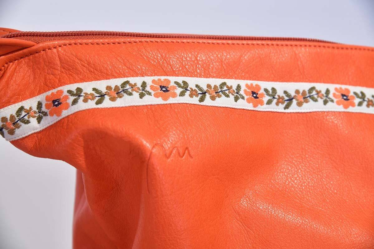 Lederrucksack Modell Tim orange