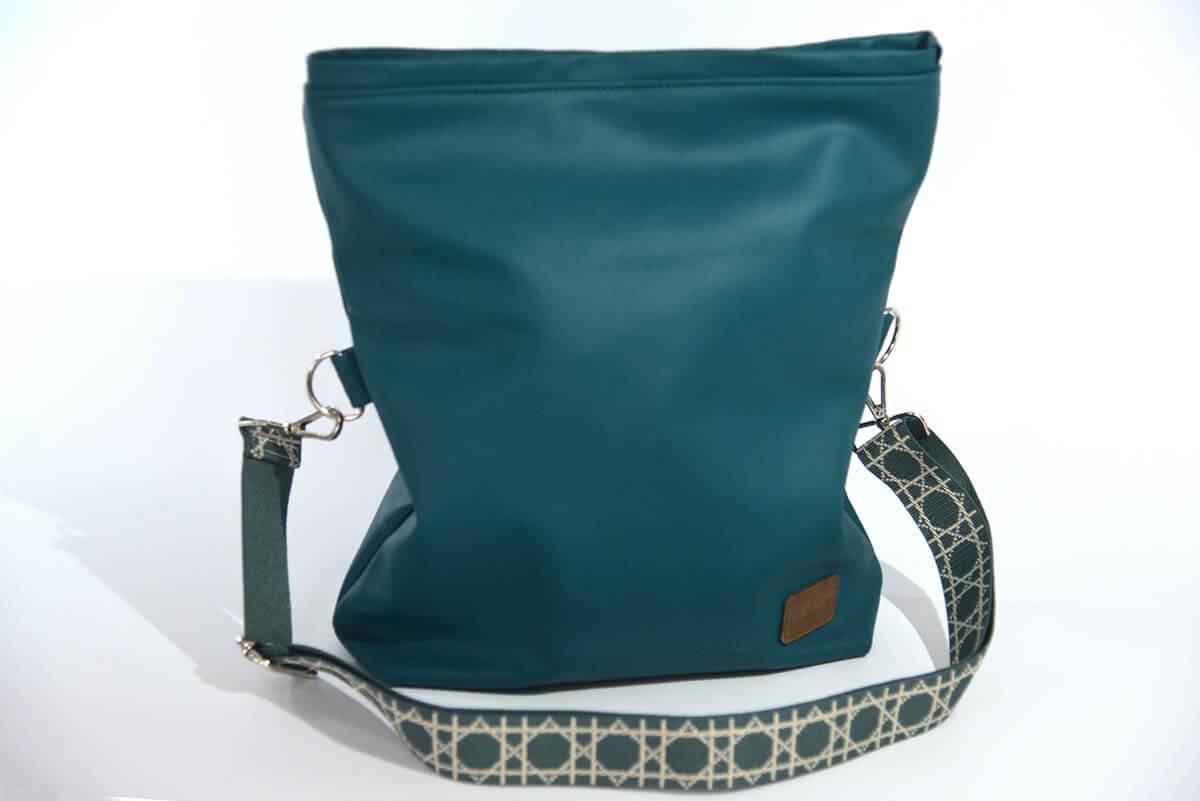 Ledertasche Modell Sam blaugrün