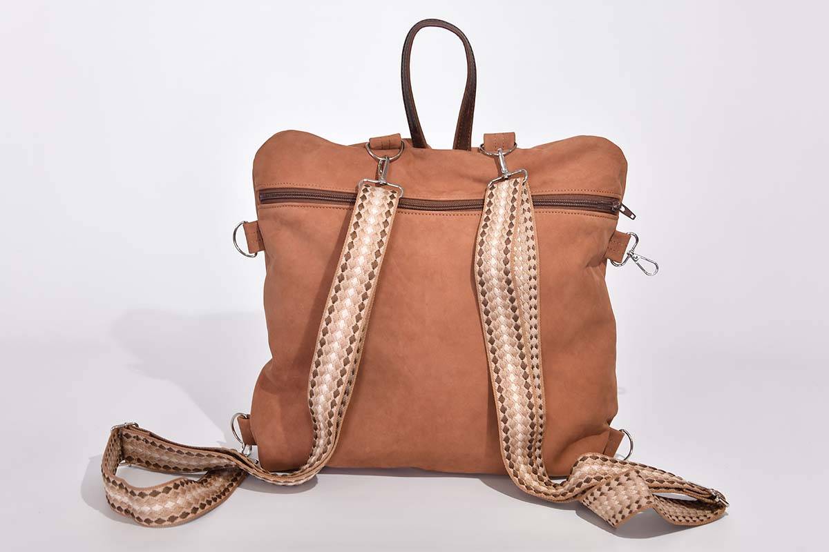 Lederrucksack Modell Petra blando cognac