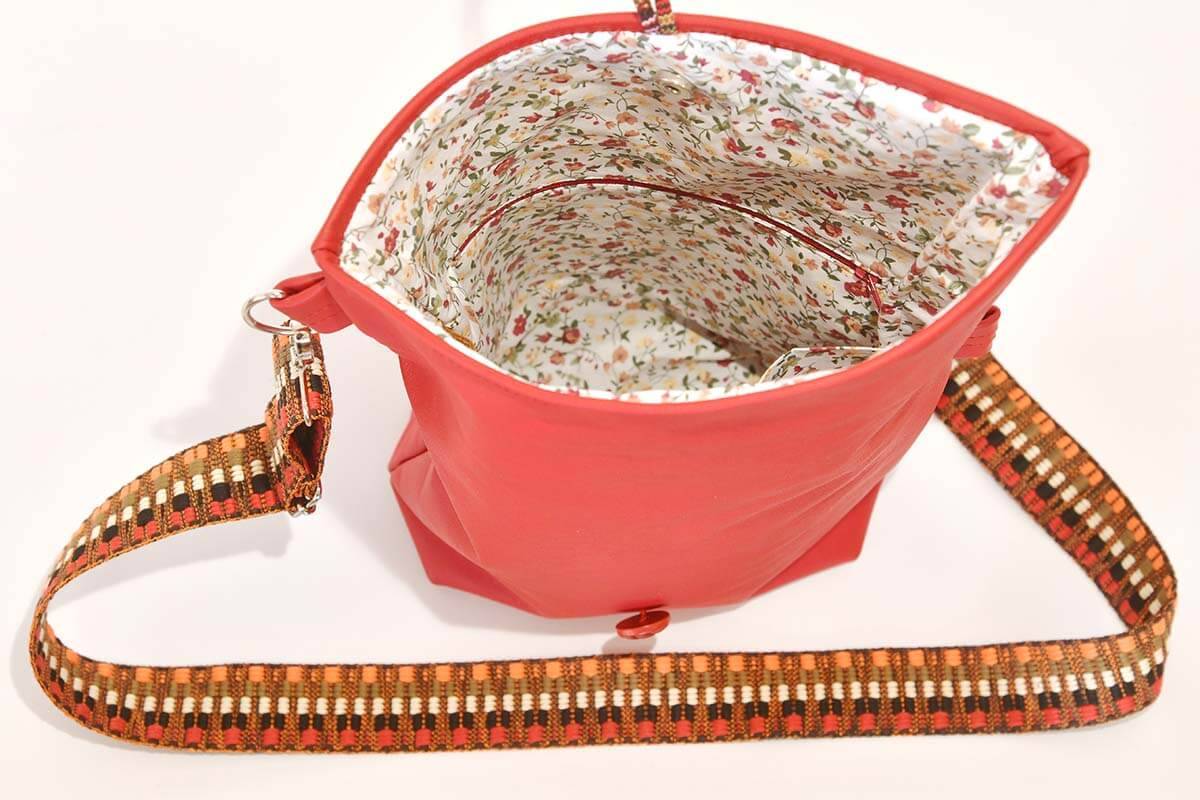 Ledertasche Modell Sam dia rot