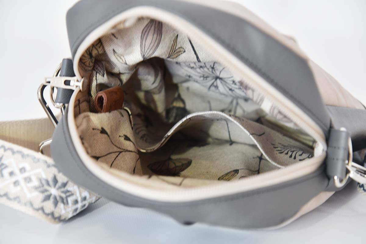 Schultertasche Modell Adrian anthrazit / grau