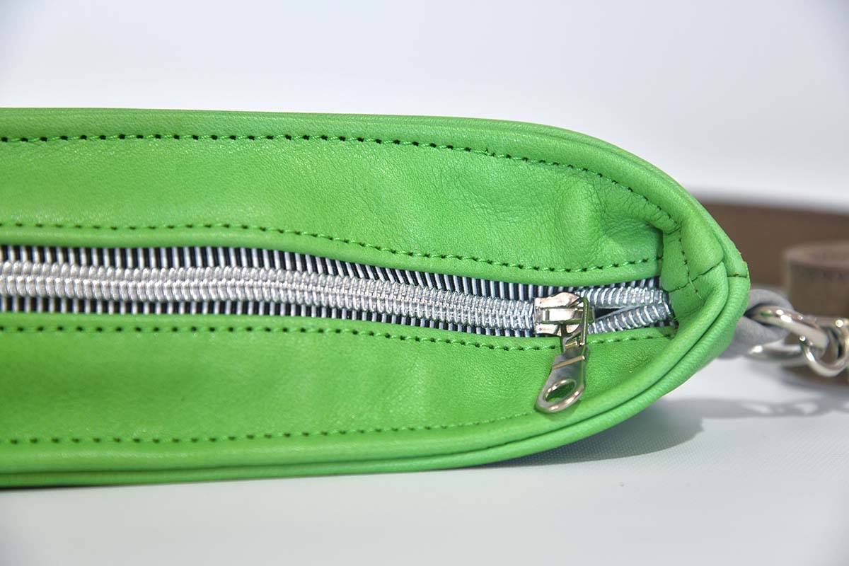 Ledertasche Ben dia hellgrün / grau