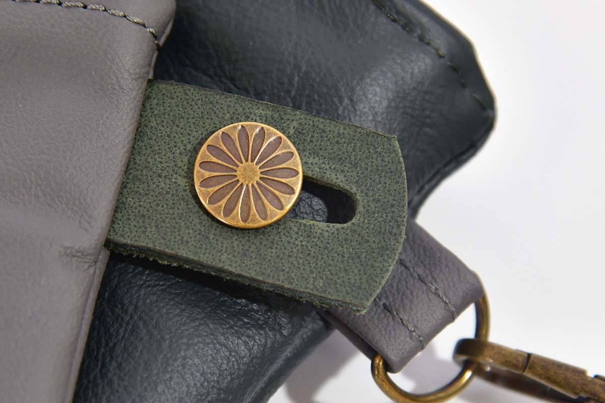 Ledertasche Ben dia dunkelgrün / anthrazit