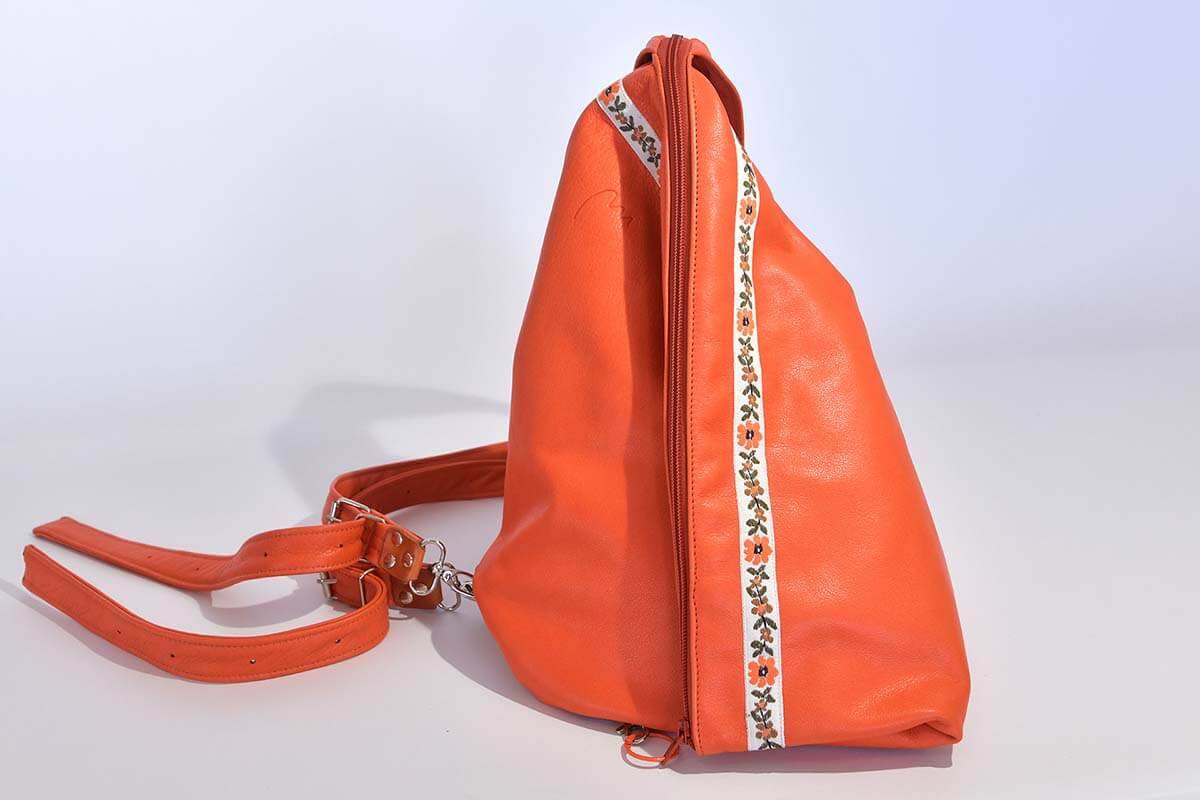 Lederrucksack Modell Tim orange