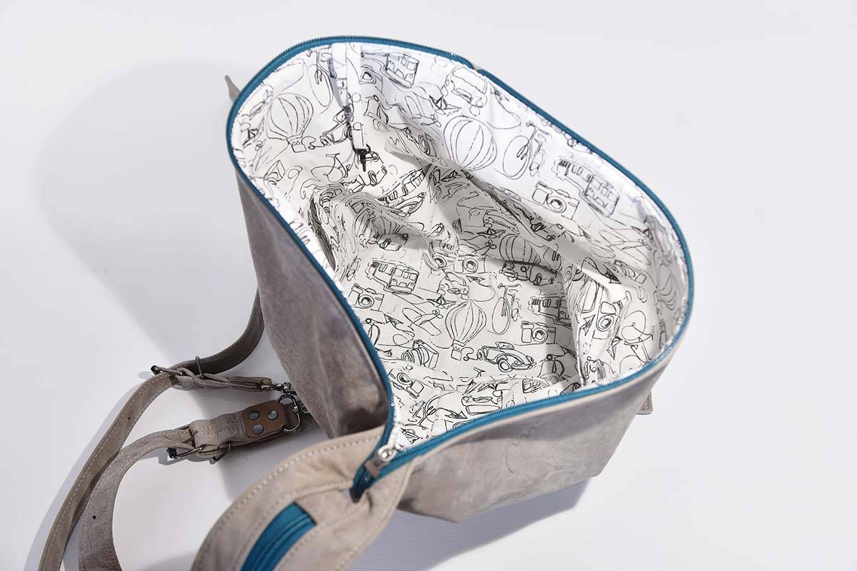 Ledertasche Modell Tim, grau