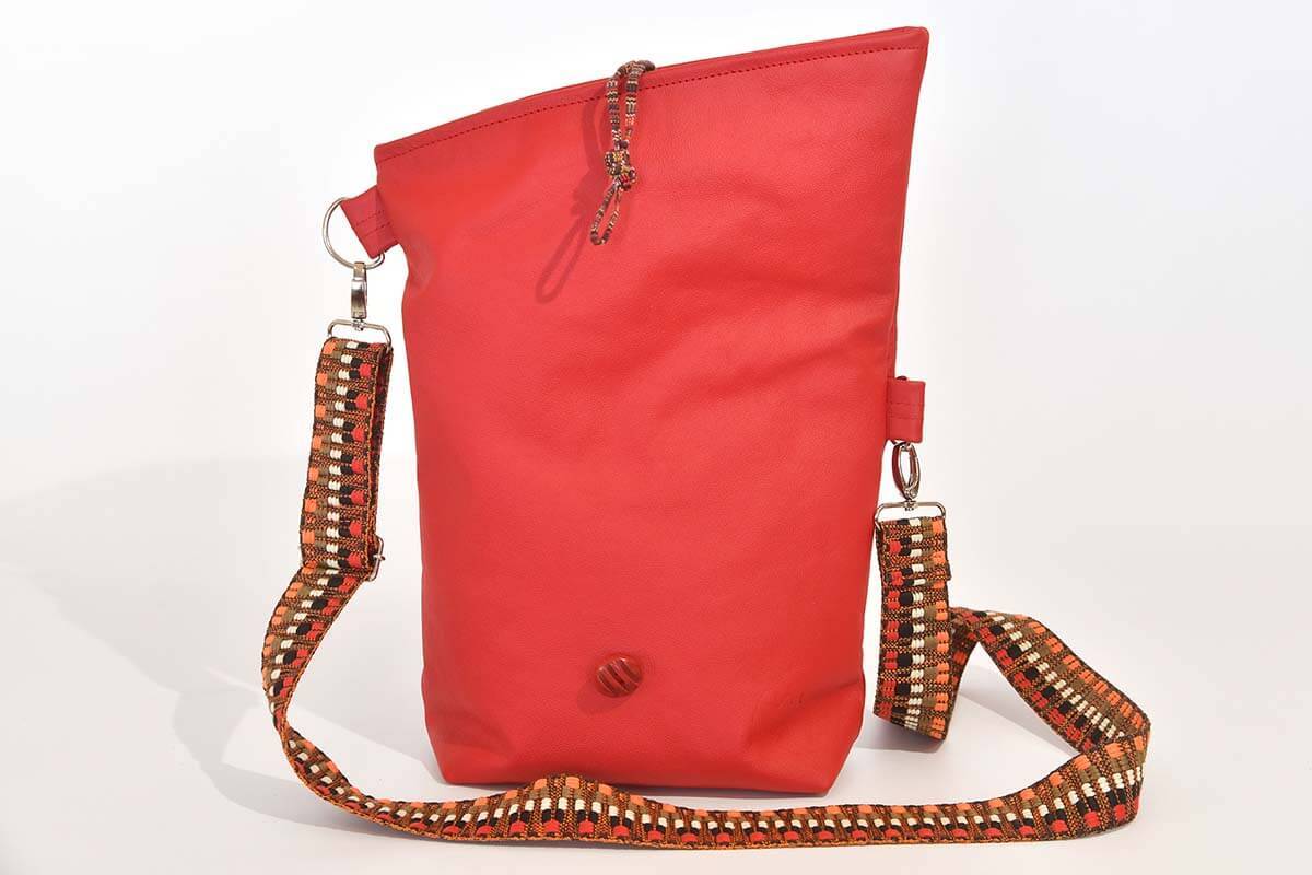 Ledertasche Modell Sam dia rot