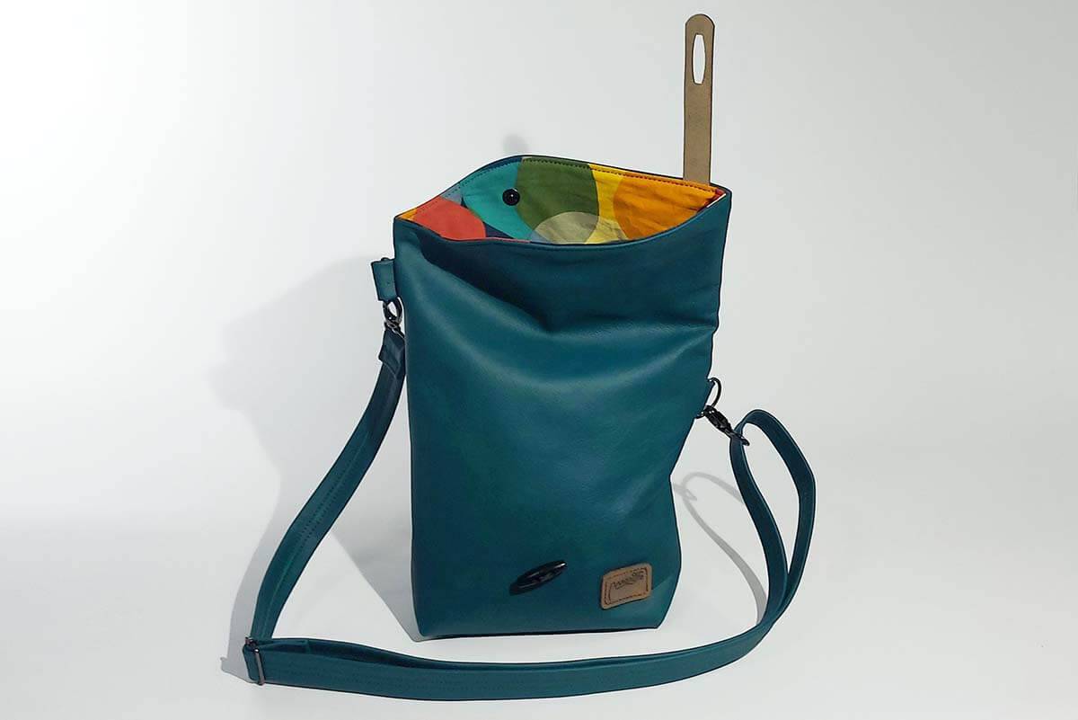Ledertasche Modell Sam blando petrol