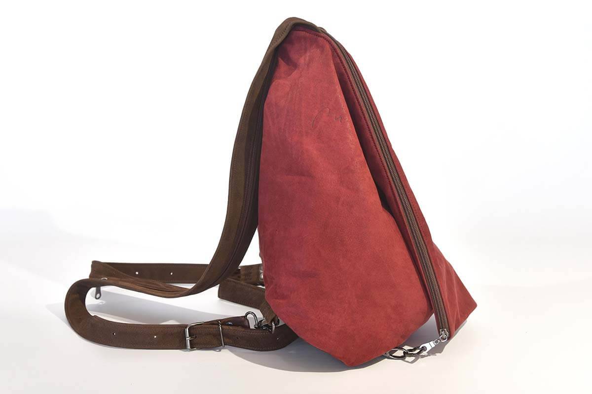 Lederrucksack Modell Tim weinrot