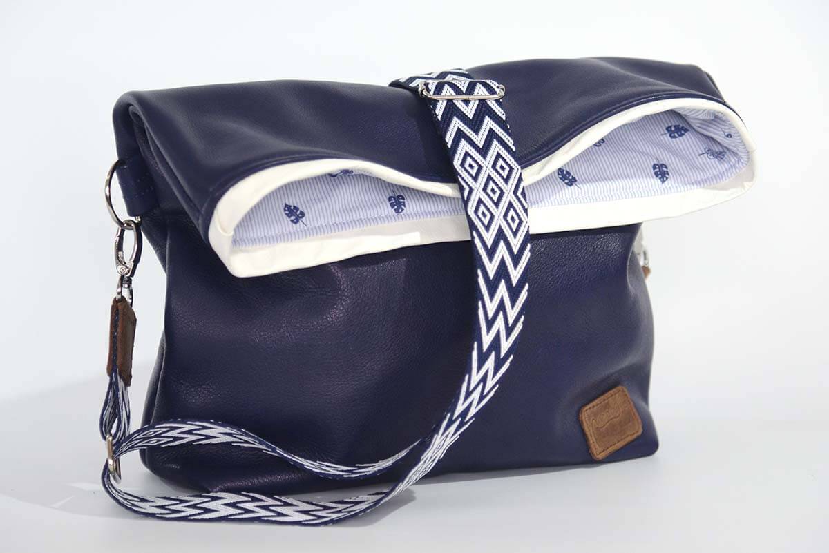 Ledertasche Modell Sam dunkelblau