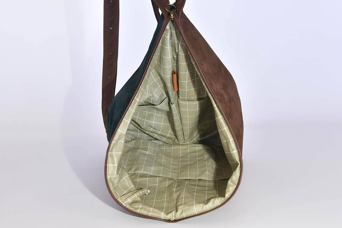 Lederrucksack Modell Tim tannengrün / braun