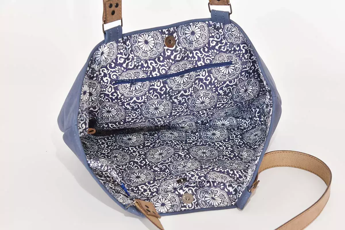 Ledertasche Sarah S blau