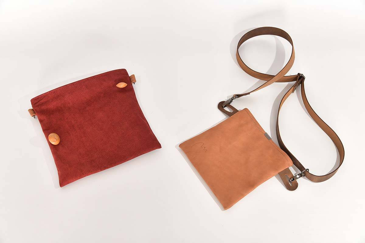 Ledertasche Ben dia cognac / weinrot
