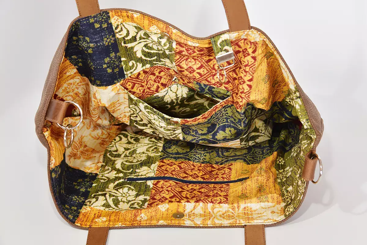 Handgefertigte Ledertasche Sarah Playa kastanienbraun